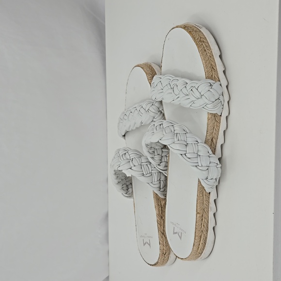 Marc Fisher Jamie Slip On Espadrille Sandal Rounded Toe Braided Straps Size 10 - Picture 3 of 11